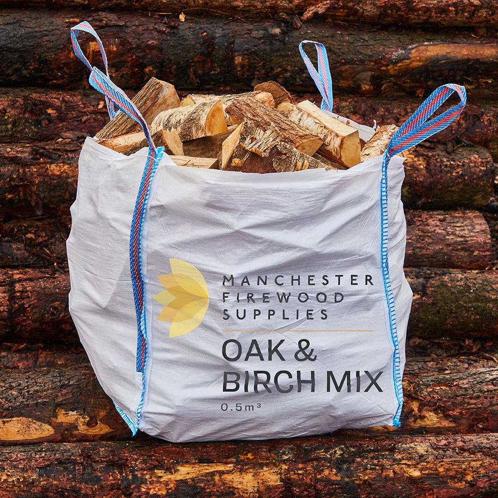 Half Cubic Metre of Premium Kiln Dried Logs – Oak & Birch Hardwood Mix